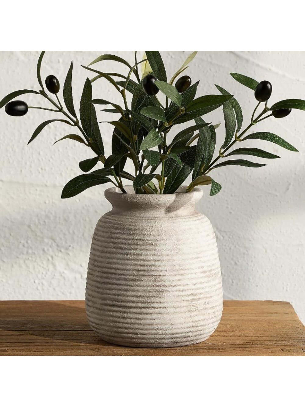 6" Ceramic Flower Small Rustic Farmhouse Pampas Vase Table Living Room Decor